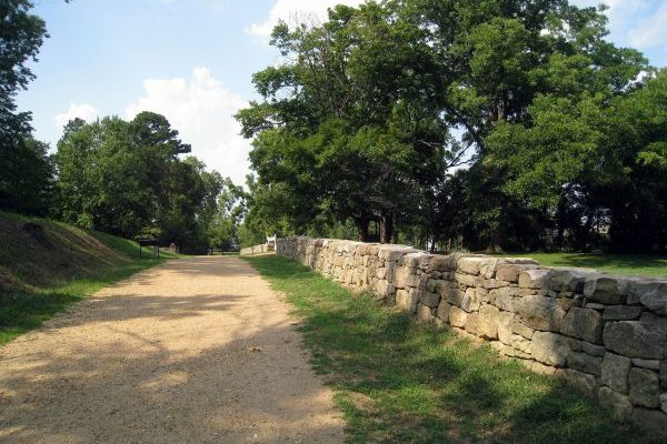 Fredericksburg, VA famous Sunken Road of the Fredericksburg battlefield.