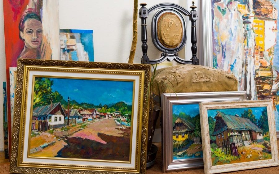 Several paintings and an antique chair, articles needing personal articles floater insurance.