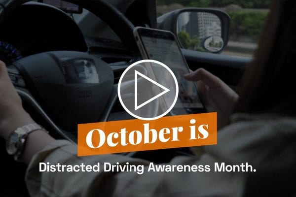 October is Distracted Driver Awareness month.