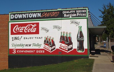 Coca-Cola mural in Sanford, NC.