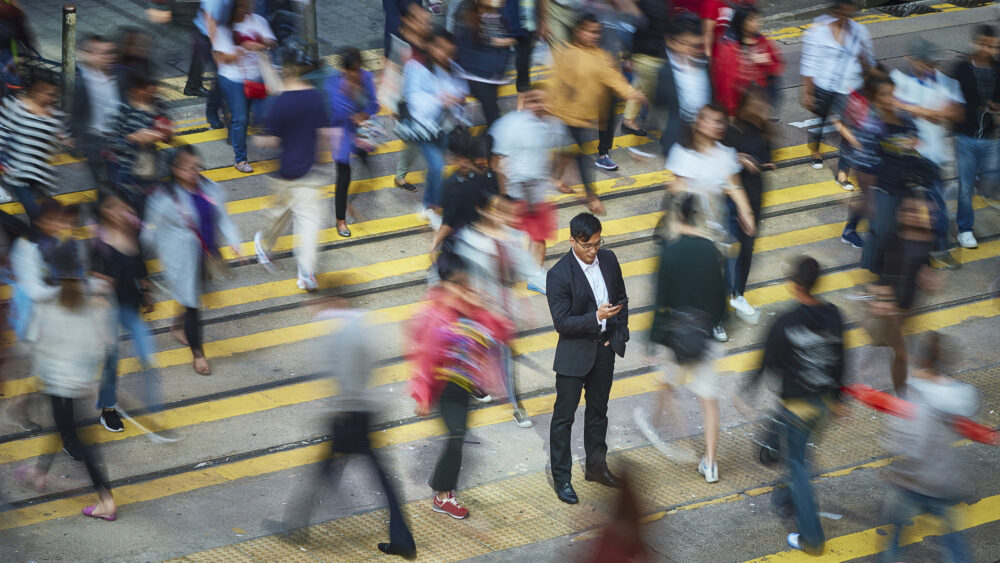 businessman in street